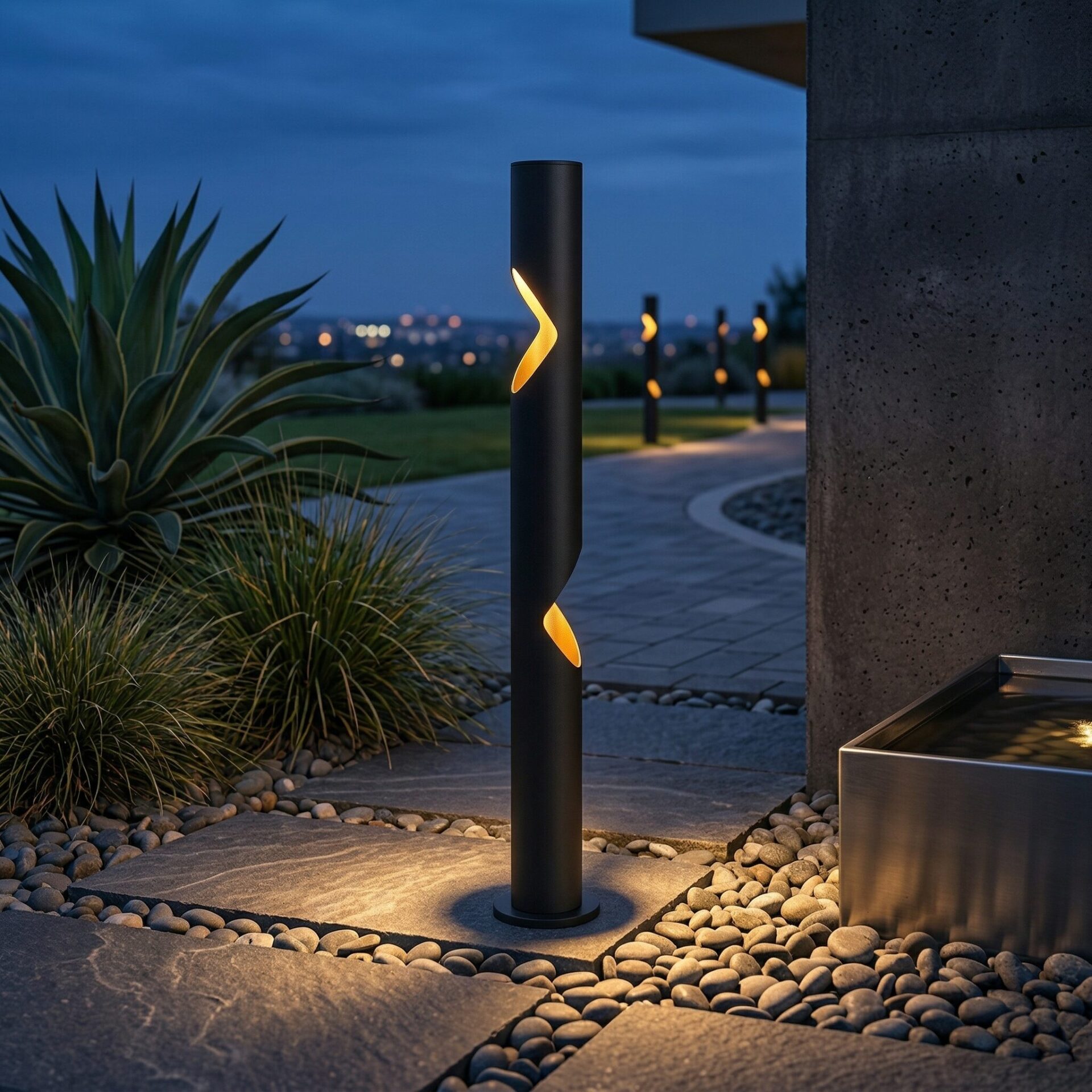 Ephesus Bollard Light: Modern LED Pathway Luminaire - ART 1903